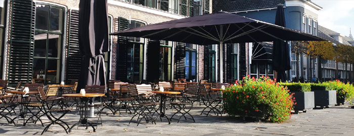 Gartenschirme für die Gastronomie