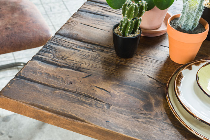 Tischplatte aus Massivholz