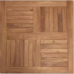 Teakholz Tischplatte Quadrat