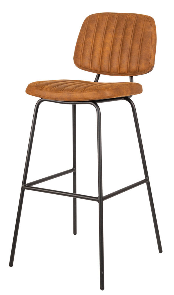 Barhocker Norie Preston Gestreift 24 Cognac - Barhocker & Stühle