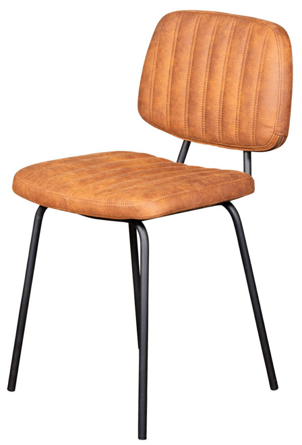 Stuhl Norie Preston Gestreift 24 Cognac - Barhocker & Stühle