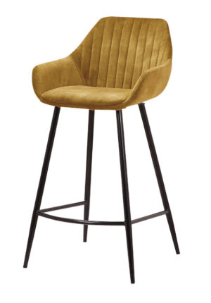 barhocker detroit samt goldbraun